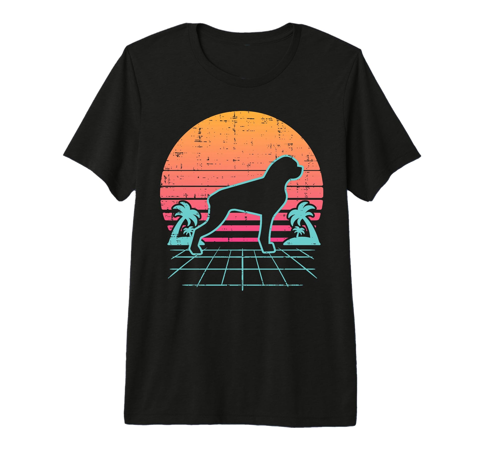 Vaporwave Aesthetic Boxer 80S 90S T-Shirt - Fun Novelty Design for Adults - T-Shirt, Sweatshirt, Hoodie