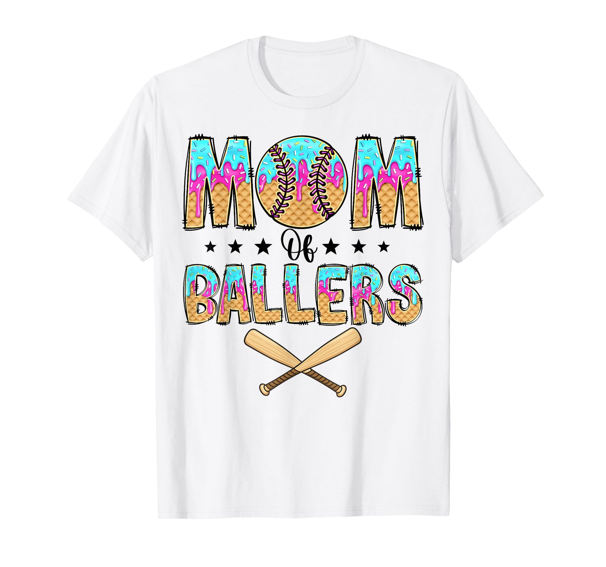 Raising Baller Mom Both Baseball T-Shirt - Minimalist Print Unisex - T-Shirt, Sweatshirt, Hoodie