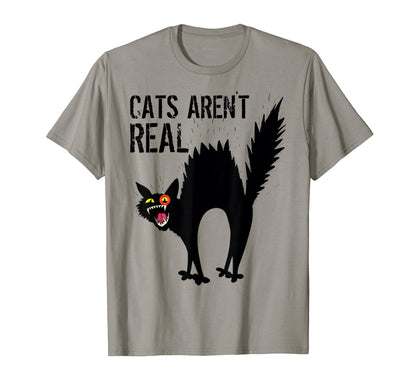 Cats Arent Real Funny Meme Camera Cctv T-Shirt - Trendy Graphic for Adults - T-Shirt, Sweatshirt, Hoodie