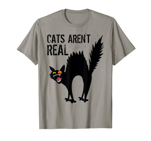Cats Arent Real Funny Meme Camera Cctv T-Shirt - Trendy Graphic for Adults - T-Shirt, Sweatshirt, Hoodie