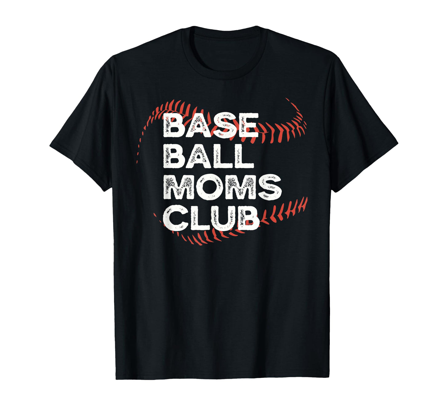 Funny Baseball Moms Club Distressed Seams T-Shirt - Trendy Graphic Unisex - T-Shirt, Sweatshirt, Hoodie