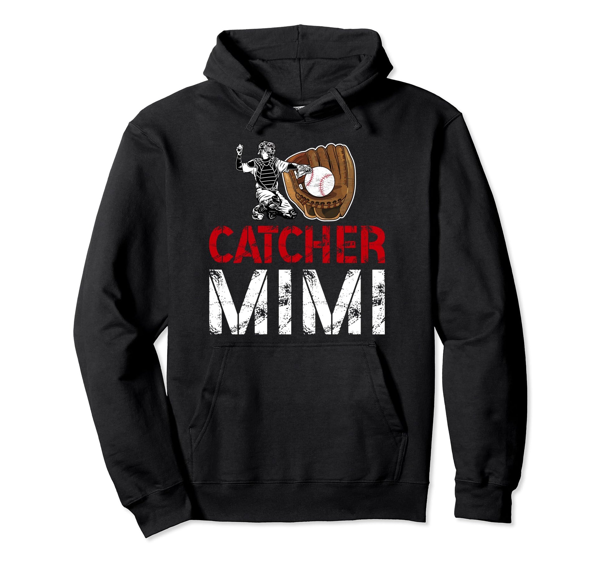 Baseball Catcher Mimi Grandma Mimi Hoodie - Novelty Apparel Unisex - T-Shirt, Sweatshirt, Hoodie
