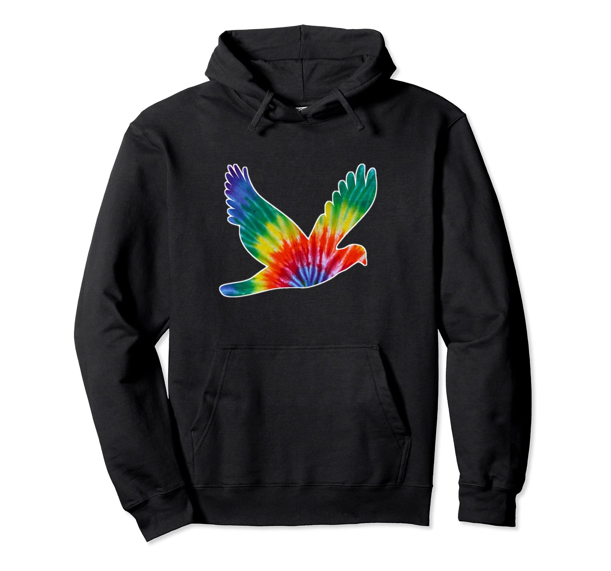 Hippie Tie Dye Dove Bird Peace And Love Hoodie - Trendy Graphic Men Women - T-Shirt, Sweatshirt, Hoodie