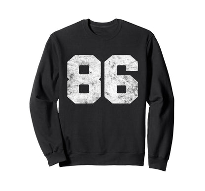 Lucky Number 86 Birthday Sports Sweatshirt - Graphic Print for Adults - T-Shirt, Sweatshirt, Hoodie