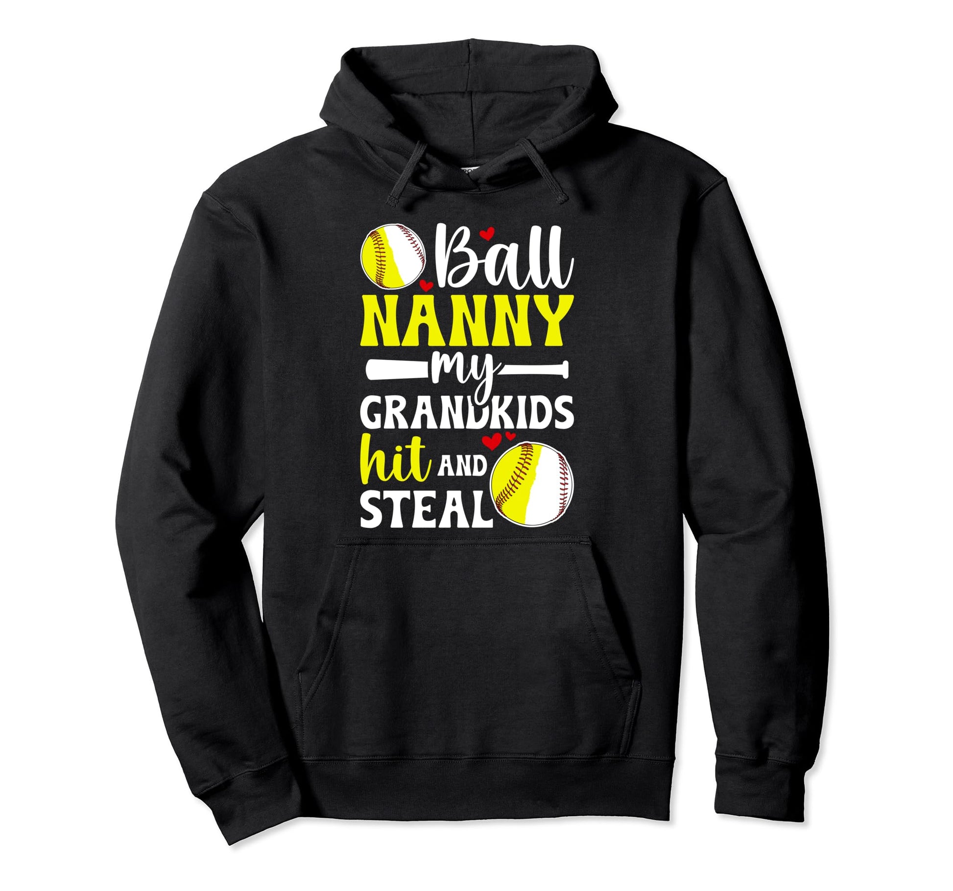 Ball Nanny My Grandkids Baseball Hoodie - Custom Art Print Men Women - T-Shirt, Sweatshirt, Hoodie