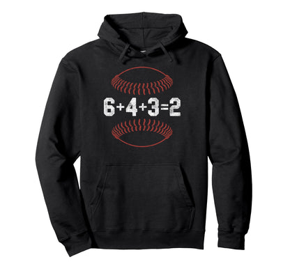 Double Play 6 4 3 2 Baseball Player Hoodie - Custom Art Print for Adults - T-Shirt, Sweatshirt, Hoodie