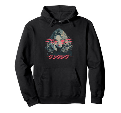 Goth Grunge Demon Anime Waifu Horror Alt Hoodie - Graphic Print Men Women - T-Shirt, Sweatshirt, Hoodie