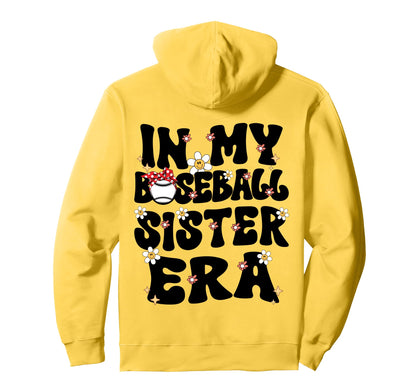My Baseball Sister Era Groovy Proud Hoodie - Unique Graphic Men Women - T-Shirt, Sweatshirt, Hoodie