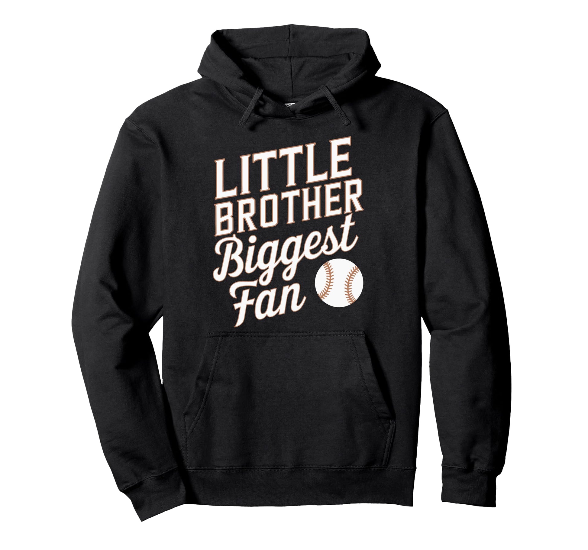 Little Brother Biggest Fan Baseball Hoodie - Minimalist Print Men Women - T-Shirt, Sweatshirt, Hoodie