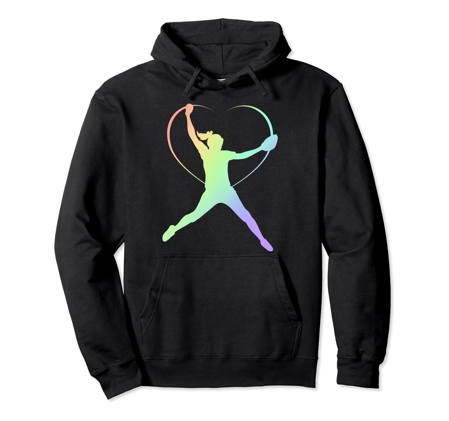 Soft Rainbow Softball Gift Teen Pitcher Hoodie - Fun Novelty Design Unisex - T-Shirt, Sweatshirt, Hoodie