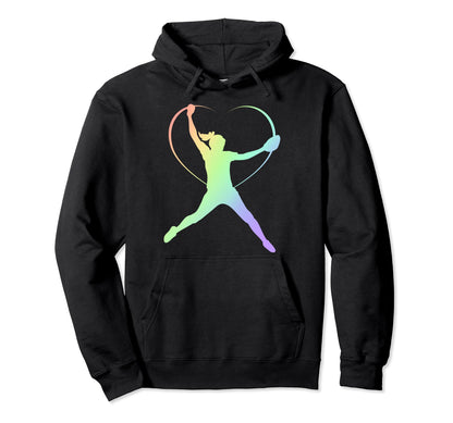Soft Rainbow Softball Gift Teen Pitcher Hoodie - Fun Novelty Design Unisex - T-Shirt, Sweatshirt, Hoodie