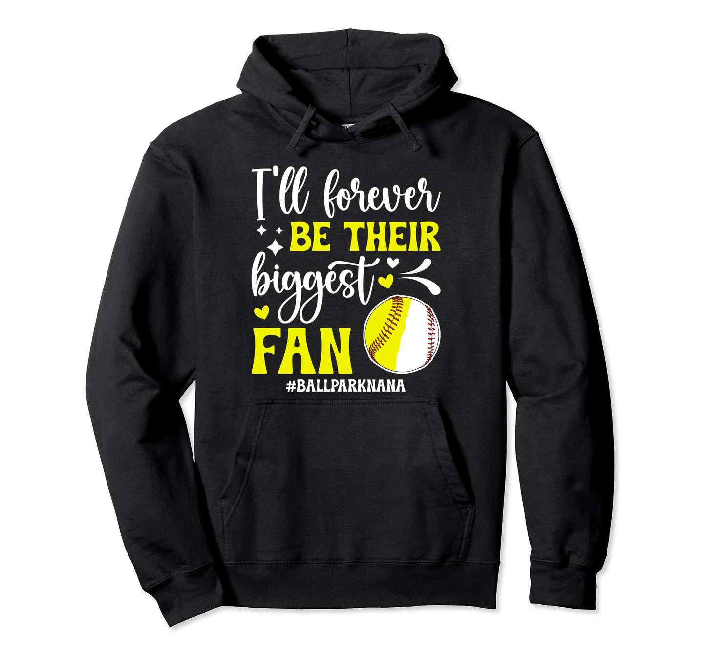 Their Biggest Fan Ballpark Nana Softball Hoodie - Minimalist Print Unisex - T-Shirt, Sweatshirt, Hoodie
