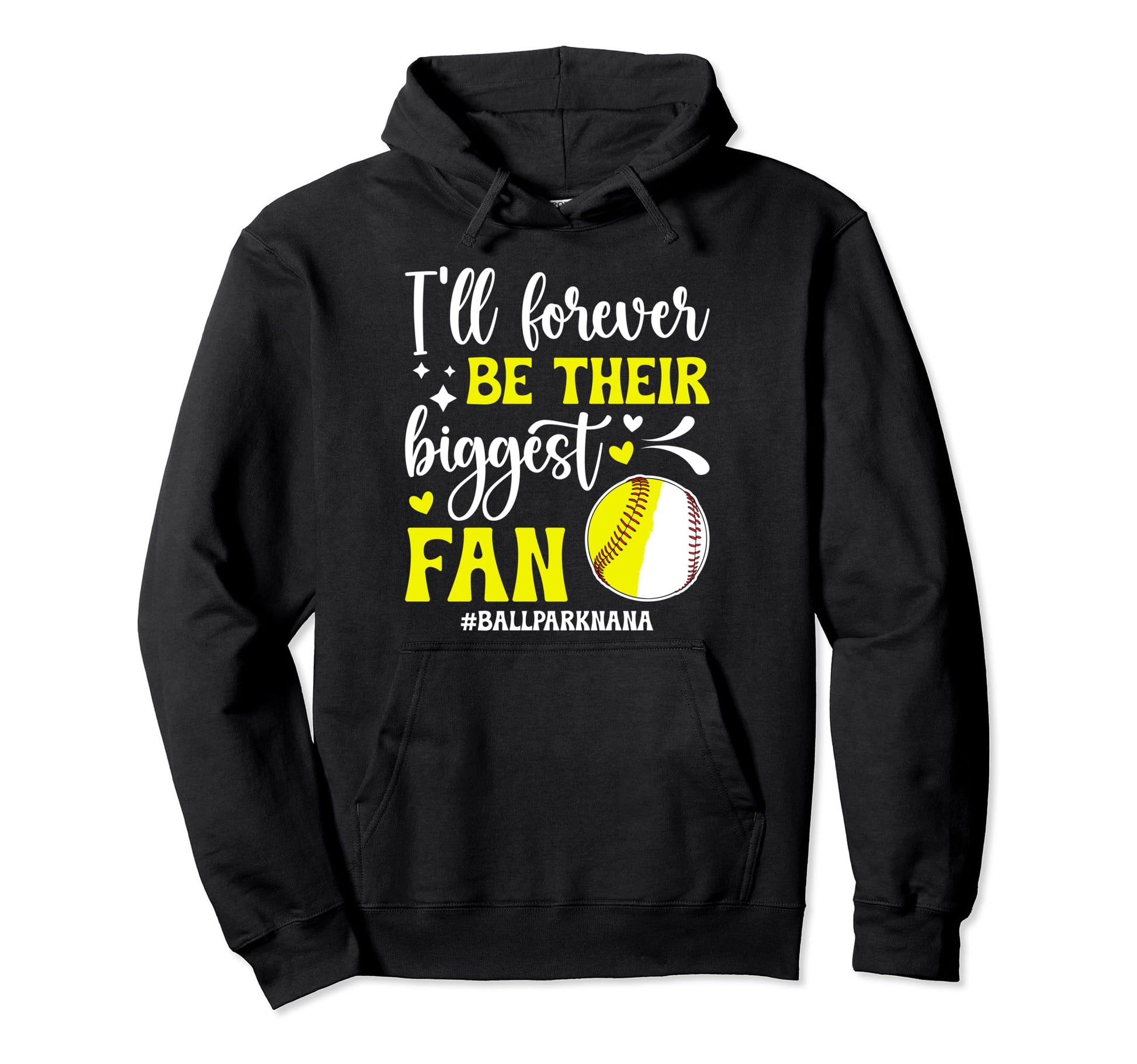 Their Biggest Fan Ballpark Nana Softball Hoodie - Minimalist Print Unisex - T-Shirt, Sweatshirt, Hoodie