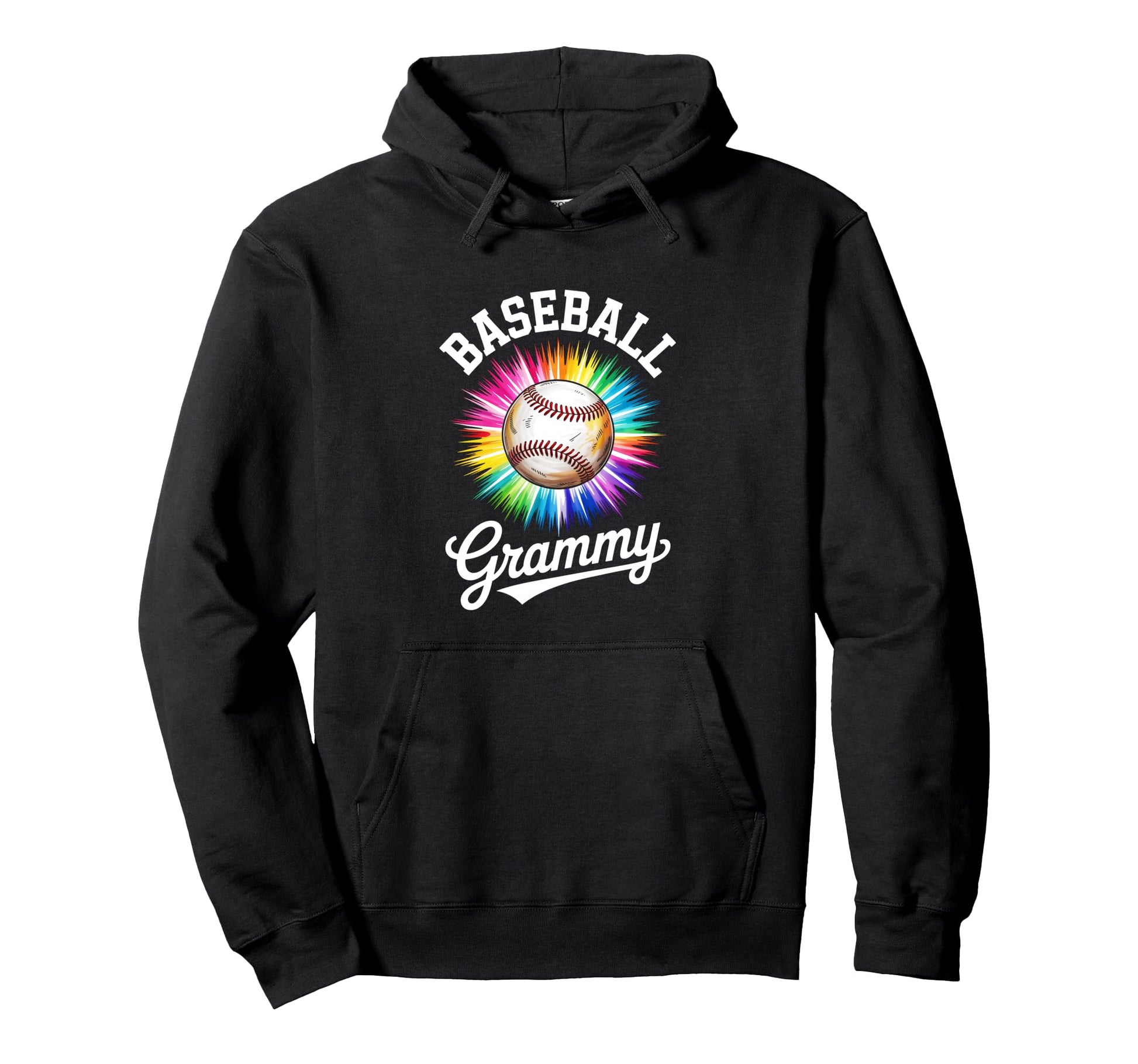 Baseball Grammy Tie Dye Colorful Hoodie - Streetwear Style for Adults - T-Shirt, Sweatshirt, Hoodie