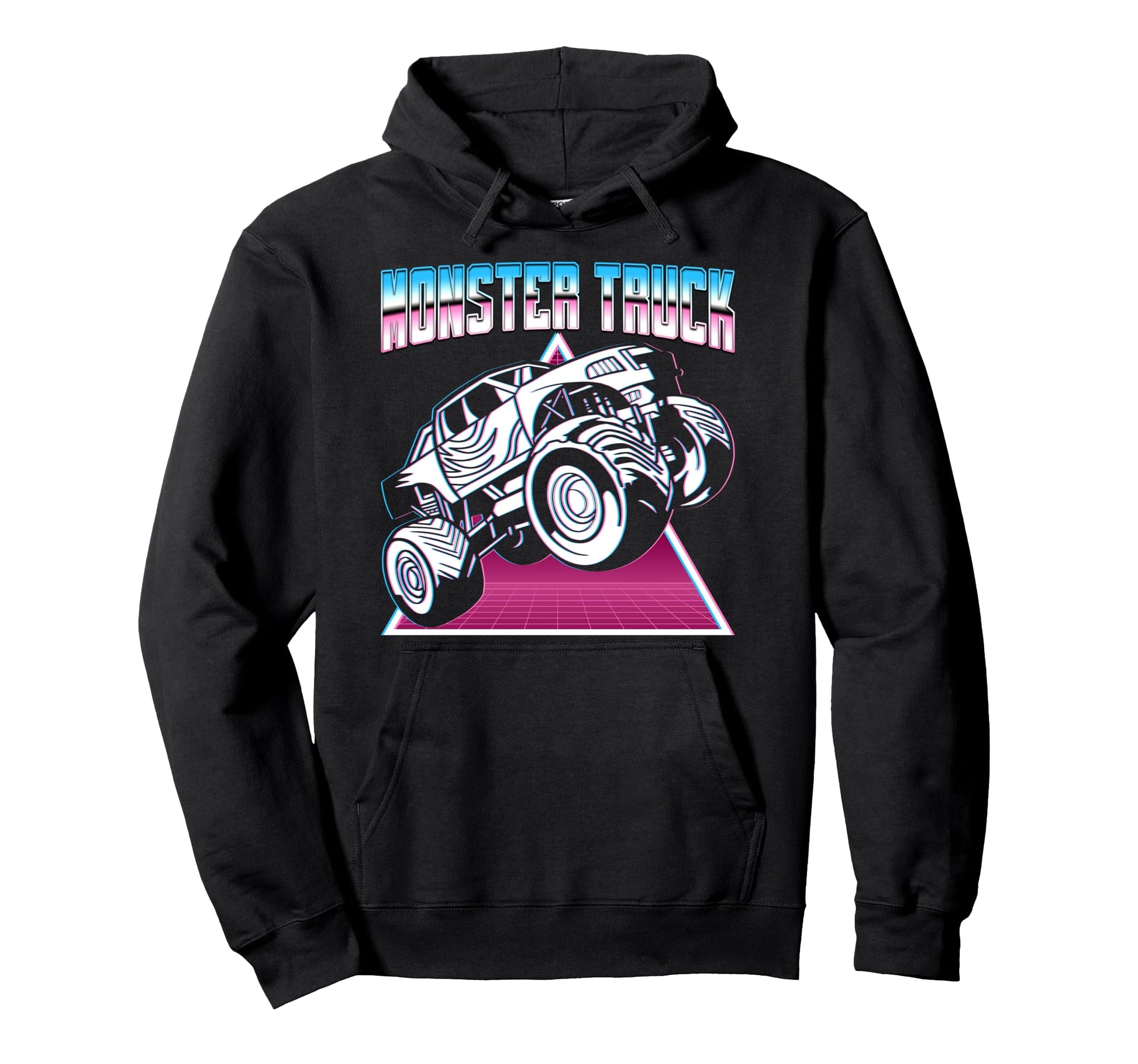 Vaporwave Aesthetic Monster Truck Hoodie - Aesthetic Graphic for Adults - T-Shirt, Sweatshirt, Hoodie