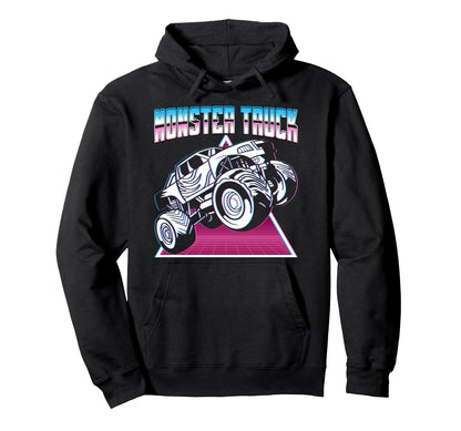 Vaporwave Aesthetic Monster Truck Hoodie - Aesthetic Graphic for Adults - T-Shirt, Sweatshirt, Hoodie