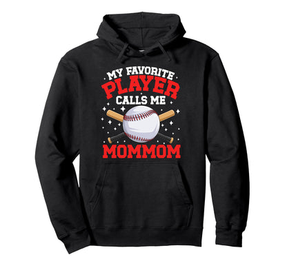 Proud Baseball Mommom Baseball Player Hoodie - Unique Graphic Men Women - T-Shirt, Sweatshirt, Hoodie
