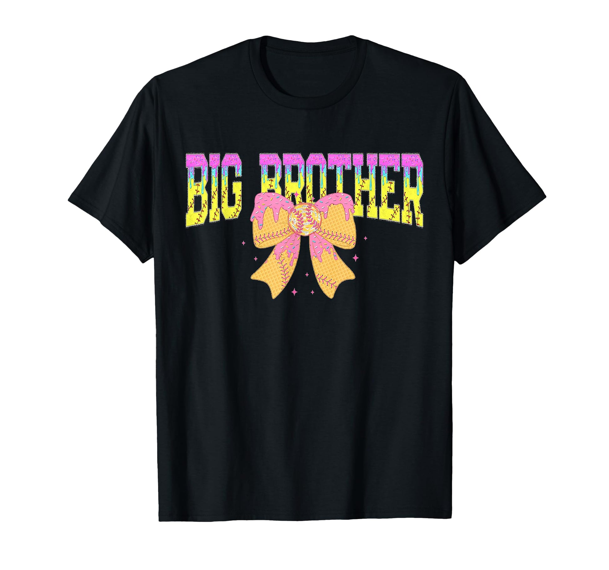 Softball Big Brother Ice Cream T-Shirt - Casual Everyday Wear Men Women - T-Shirt, Sweatshirt, Hoodie