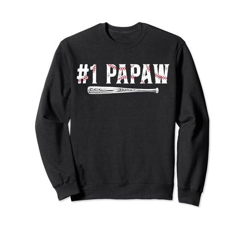 1 Papaw Baseball Papaw Baseball Player Sweatshirt - Graphic Print Unisex - T-Shirt, Sweatshirt, Hoodie