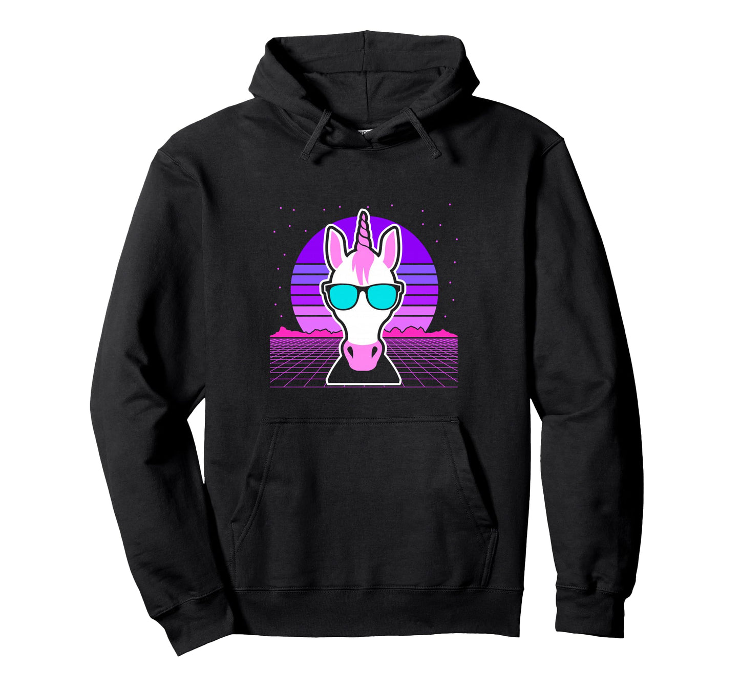Aesthetic Vaporwave Outfits Unicorn Hoodie - Unique Graphic Men Women - T-Shirt, Sweatshirt, Hoodie