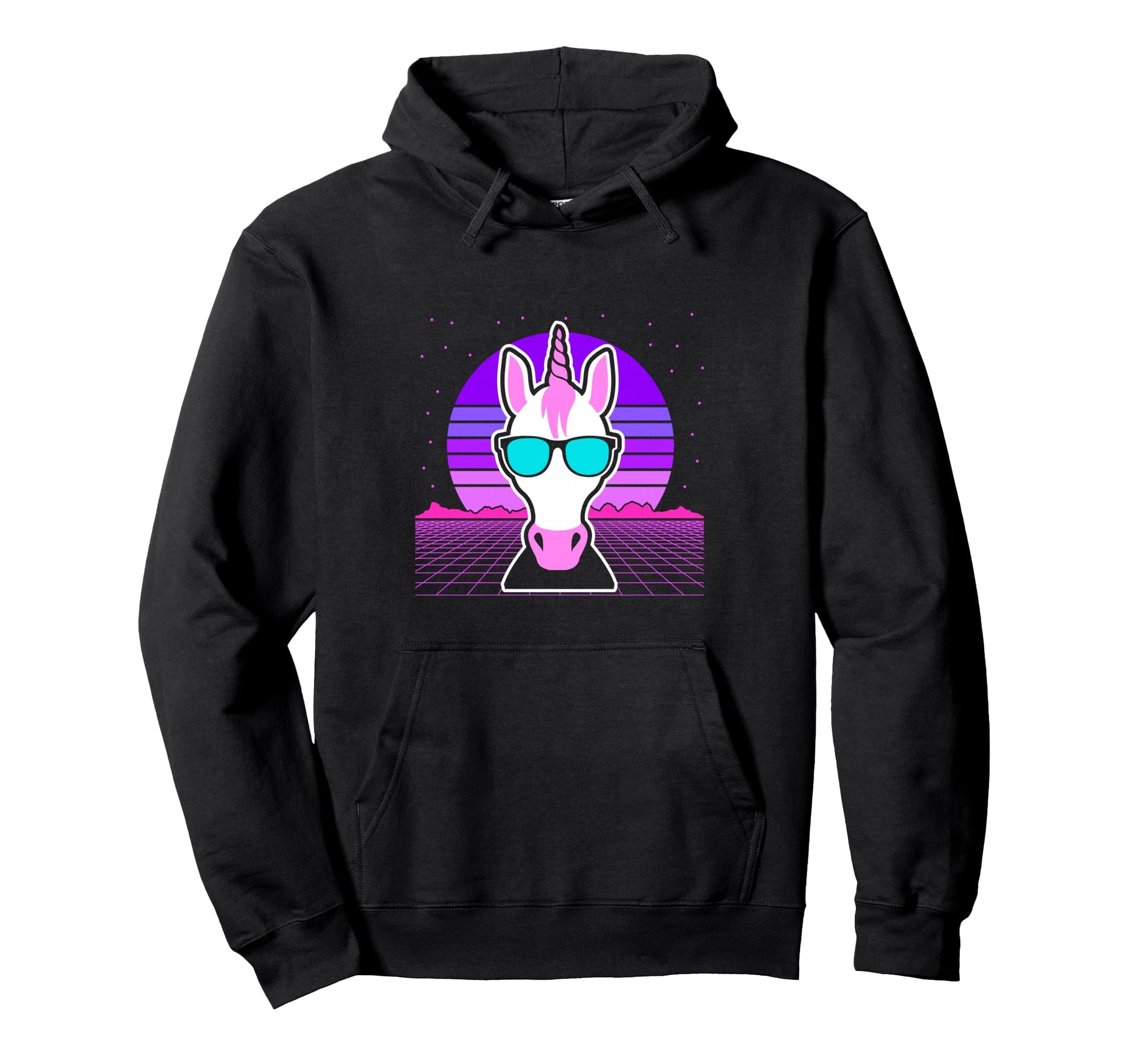 Aesthetic Vaporwave Outfits Unicorn Hoodie - Unique Graphic Men Women - T-Shirt, Sweatshirt, Hoodie