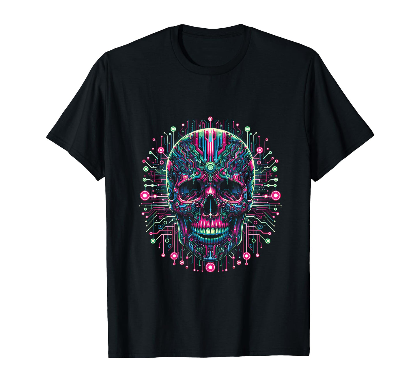 Vaporwave Skull Cyberpunk 80S 90S Era T-Shirt - Unique Graphic for Adults - T-Shirt, Sweatshirt, Hoodie