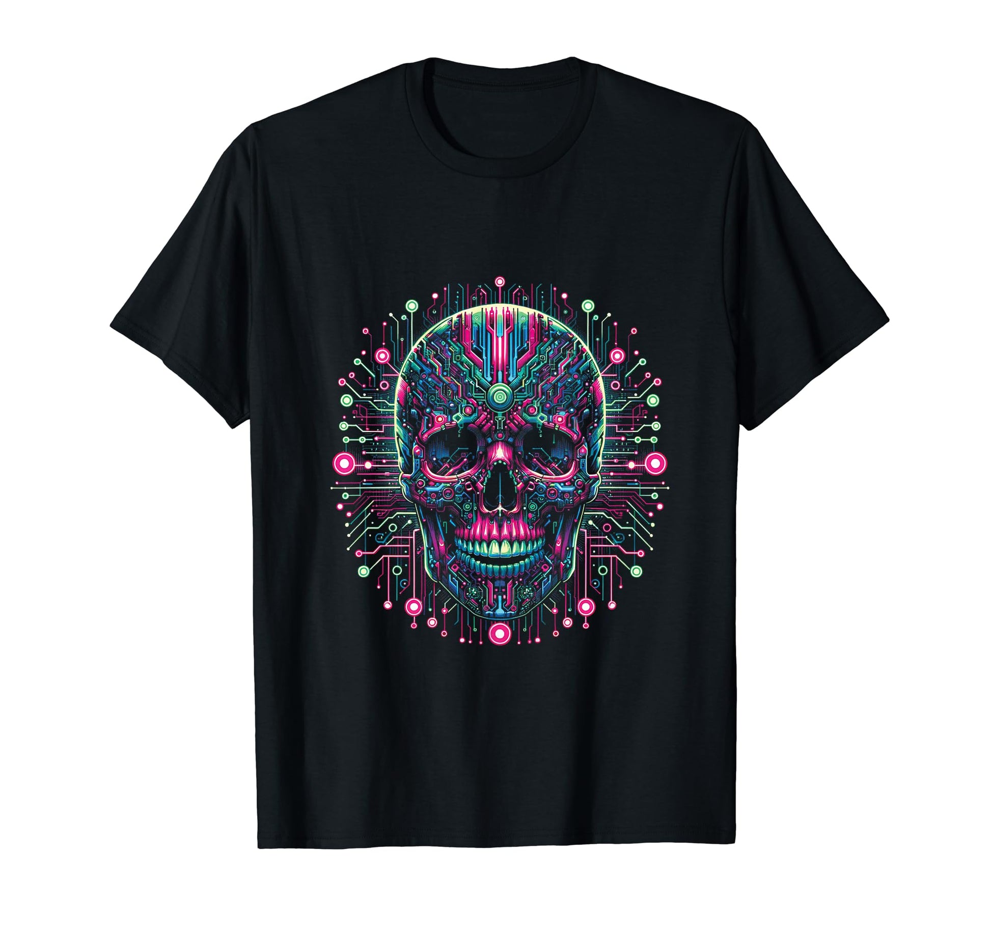 Vaporwave Skull Cyberpunk 80S 90S Era T-Shirt - Unique Graphic for Adults - T-Shirt, Sweatshirt, Hoodie