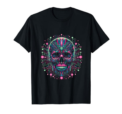 Vaporwave Skull Cyberpunk 80S 90S Era T-Shirt - Unique Graphic for Adults - T-Shirt, Sweatshirt, Hoodie