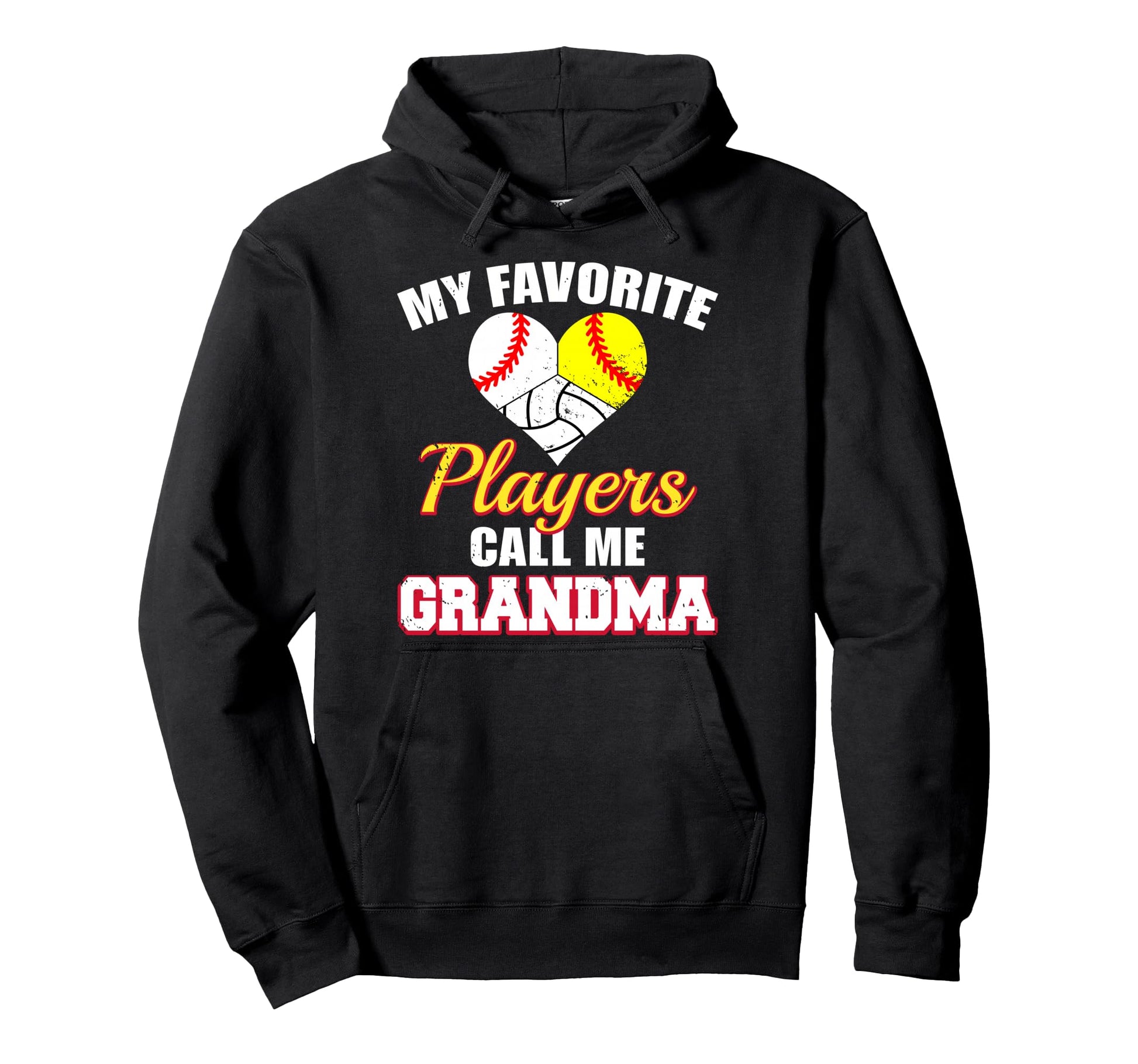 My Favorite Players Grandma Baseball Hoodie - Custom Art Print Men Women - T-Shirt, Sweatshirt, Hoodie