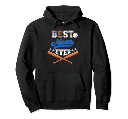 Baseball Nana Grandma Mothers Day Hoodie - Fun Novelty Design Men Women - T-Shirt, Sweatshirt, Hoodie