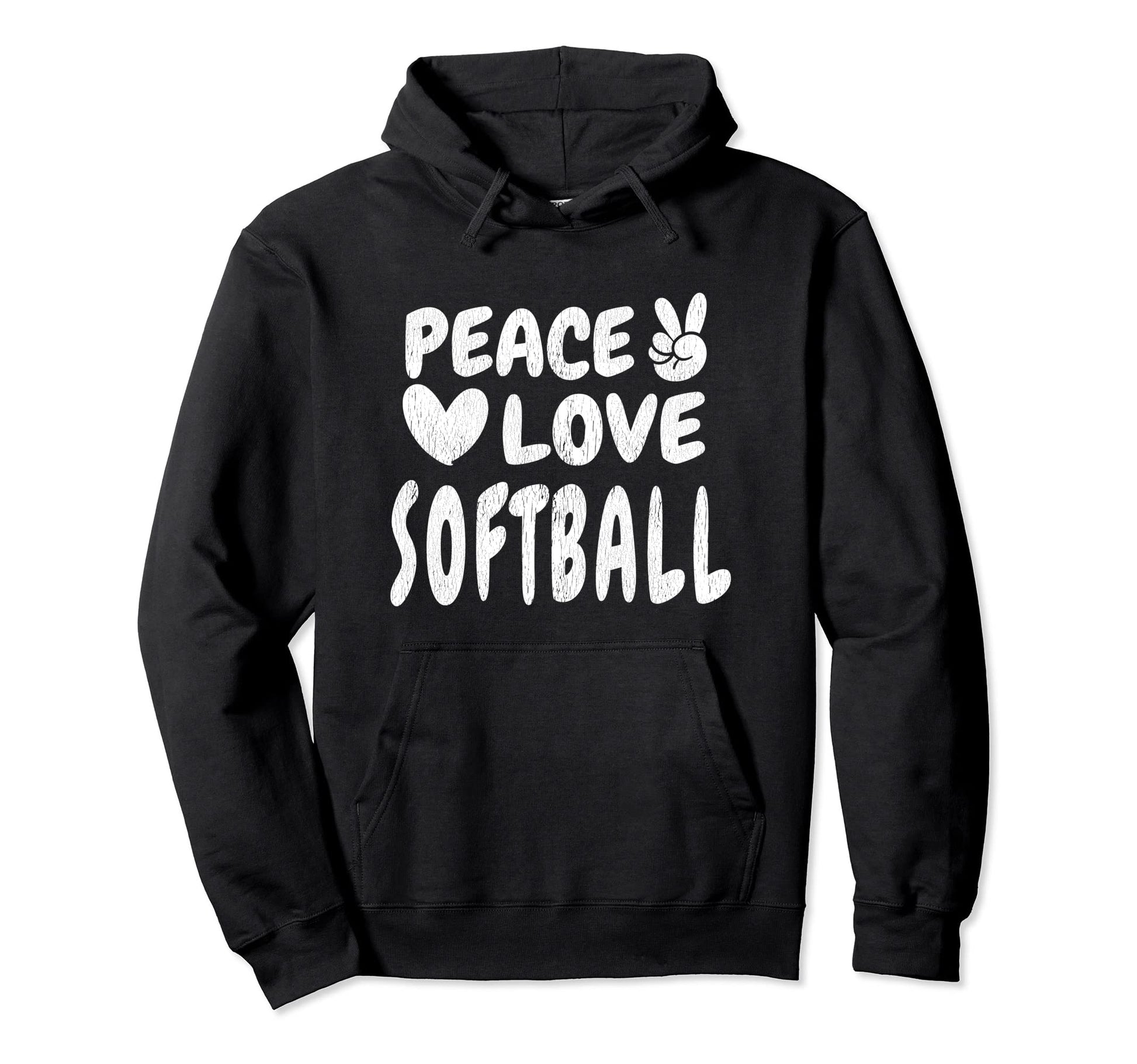 Peace Love Softball Groovy 60S 70S Hoodie - Custom Art Print Men Women - T-Shirt, Sweatshirt, Hoodie