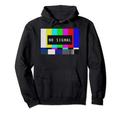 No Signal Tv Test Pattern Television Hoodie - Novelty Apparel Men Women - T-Shirt, Sweatshirt, Hoodie