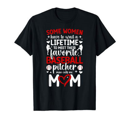 Proud Baseball Pitcher Mom Baseball T-Shirt - Unique Graphic for Adults - T-Shirt, Sweatshirt, Hoodie