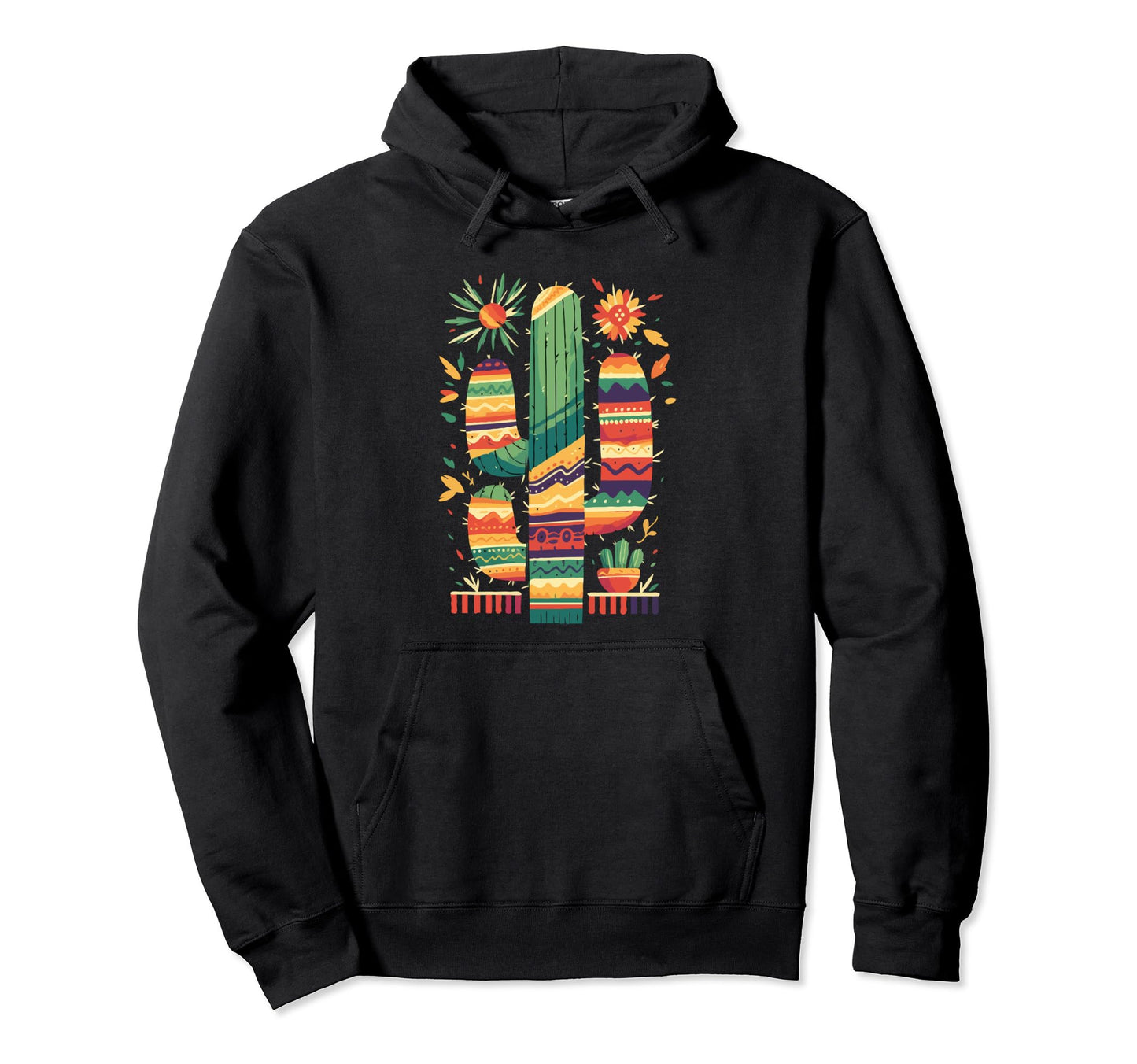 Cactus Serape Succulent Plant Cacti Hoodie - Novelty Apparel for Adults - T-Shirt, Sweatshirt, Hoodie