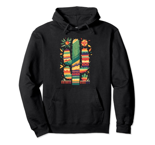 Cactus Serape Succulent Plant Cacti Hoodie - Novelty Apparel for Adults - T-Shirt, Sweatshirt, Hoodie