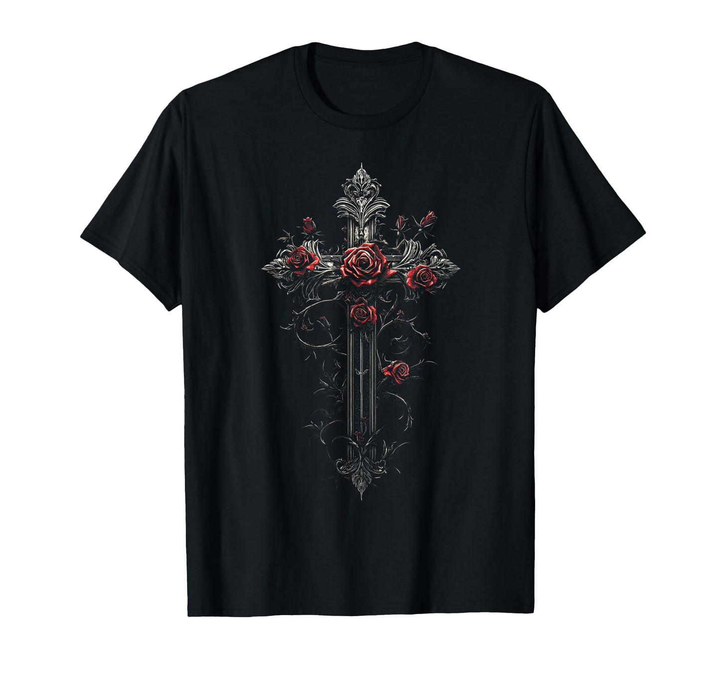 Gothic Cross Grunge Aesthetic Y2K Goth T-Shirt - Fun Novelty Design Unisex - T-Shirt, Sweatshirt, Hoodie