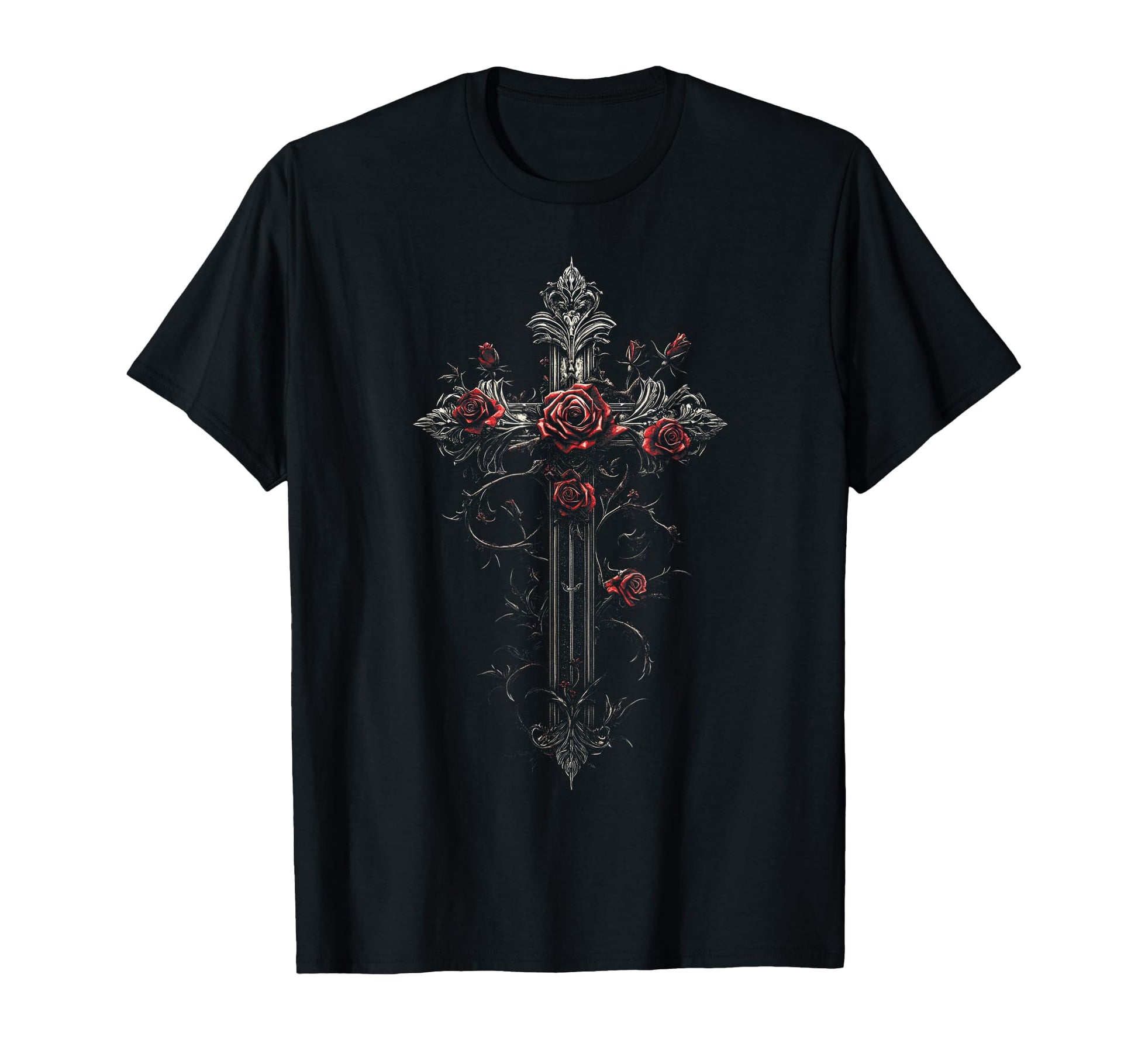 Gothic Cross Grunge Aesthetic Y2K Goth T-Shirt - Fun Novelty Design Unisex - T-Shirt, Sweatshirt, Hoodie