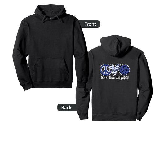 Peace Love Volleyball Player Teen Hoodie - Streetwear Style Men Women - T-Shirt, Sweatshirt, Hoodie