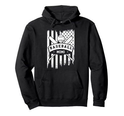 Baseball Mimi Usa American Flag Family Hoodie - Aesthetic Graphic Unisex - T-Shirt, Sweatshirt, Hoodie