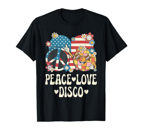 Peace Love Disco Outfit American T-Shirt - Casual Everyday Wear Men Women - T-Shirt, Sweatshirt, Hoodie