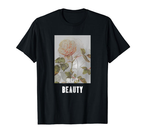 Beauty Rose Aesthetic Vaporwave T-Shirt - Custom Art Print for Adults - T-Shirt, Sweatshirt, Hoodie