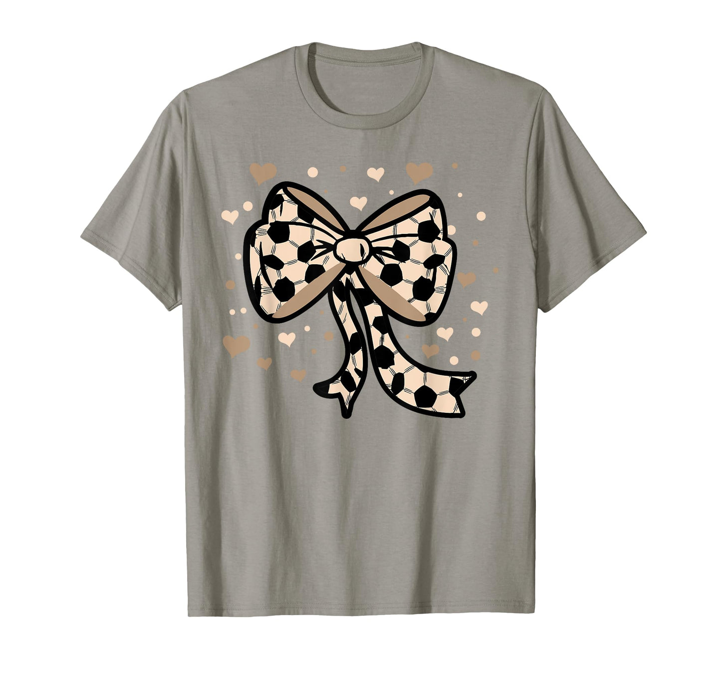 Soccer Ball Coquette Bow Game Day Soccer T-Shirt - Novelty Apparel Unisex - T-Shirt, Sweatshirt, Hoodie