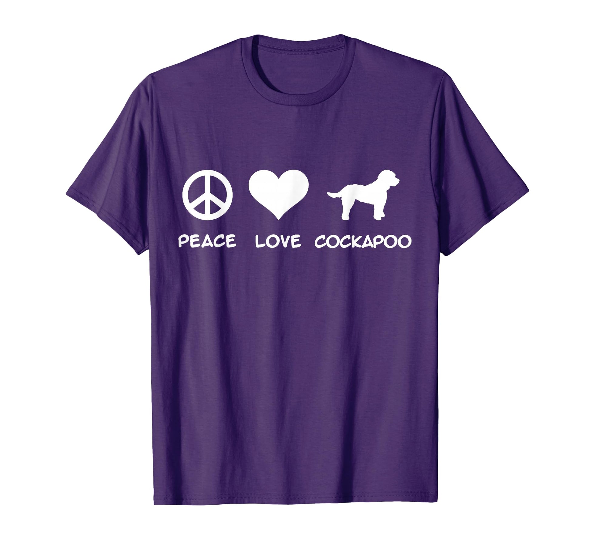 Peace Love Cockapoo T-Shirt - Minimalist Print Men Women - T-Shirt, Sweatshirt, Hoodie