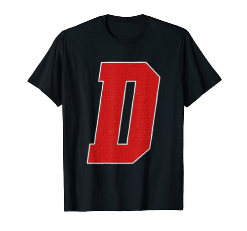 Letter D Monogram Varsity Alphabet T-Shirt - Fun Novelty Design Men Women - T-Shirt, Sweatshirt, Hoodie