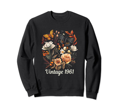 1961 Boho Rose Floral Flower Sweatshirt - Graphic Print for Adults - T-Shirt, Sweatshirt, Hoodie
