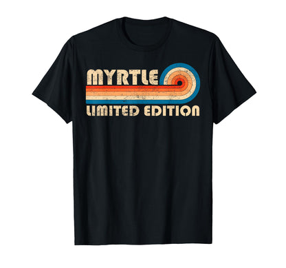 Myrtle 70S 80S Sunset Stripe T-Shirt - Fun Novelty Design Men Women - T-Shirt, Sweatshirt, Hoodie