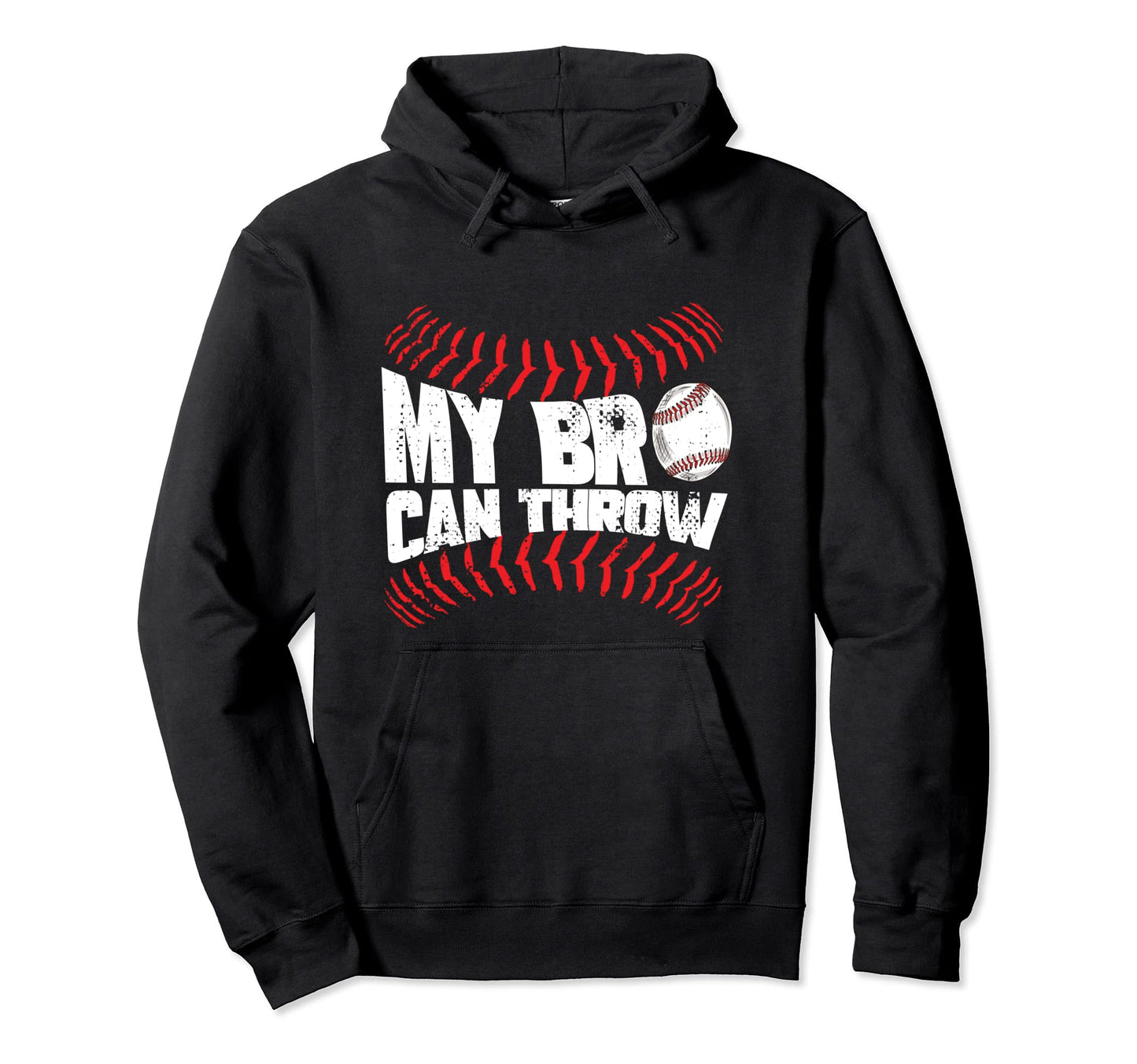 Baseball Pitcher Funny Brother Sister Hoodie - Minimalist Print for Adults - T-Shirt, Sweatshirt, Hoodie