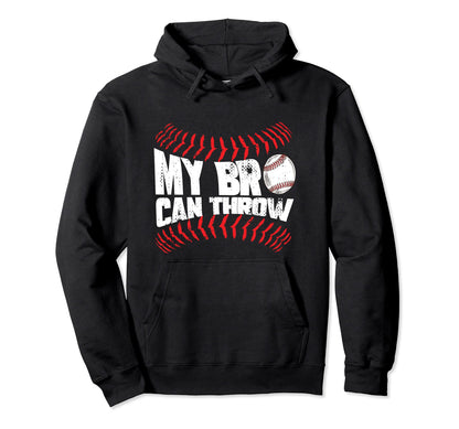 Baseball Pitcher Funny Brother Sister Hoodie - Minimalist Print for Adults - T-Shirt, Sweatshirt, Hoodie