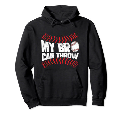 Baseball Pitcher Funny Brother Sister Hoodie - Minimalist Print for Adults - T-Shirt, Sweatshirt, Hoodie