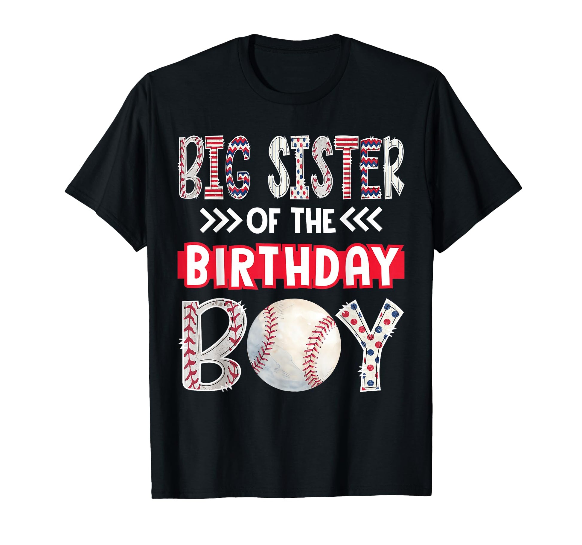 Big Sister Birthday Baseball Family T-Shirt - Graphic Print for Adults - T-Shirt, Sweatshirt, Hoodie